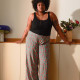 Pantalon Vichy cerise noir  -We Are Jolies