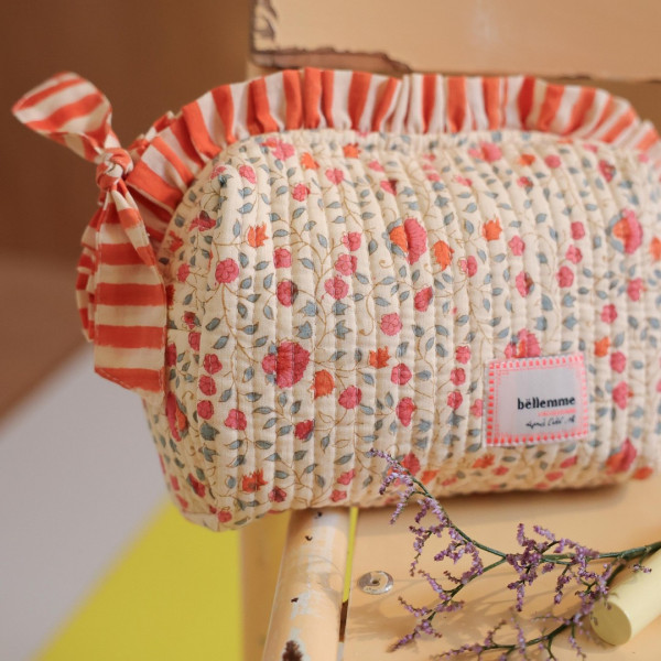 Trousse de toilette Rosa Sorbet d'Été- Bellemme