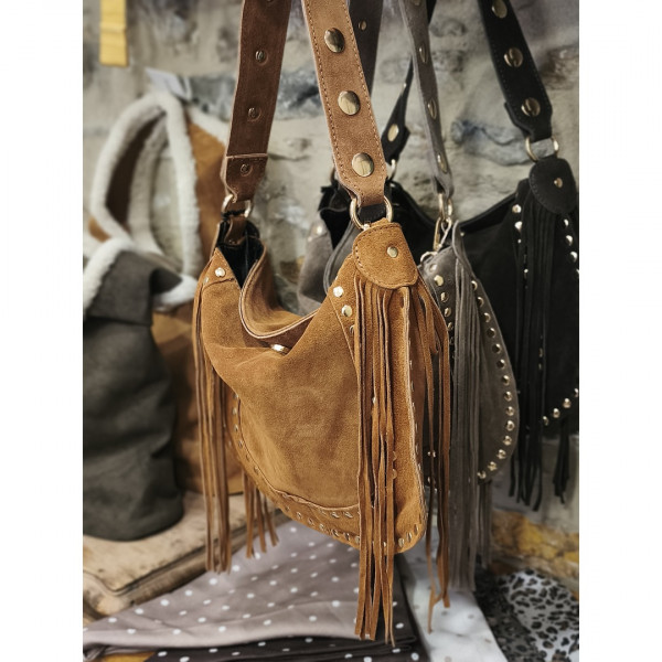 Sac franges camel - Coquerico