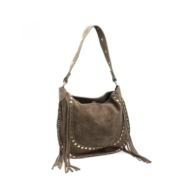 Sac franges taupe - Coquerico