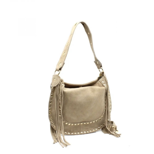 Sac franges beige - Coquerico