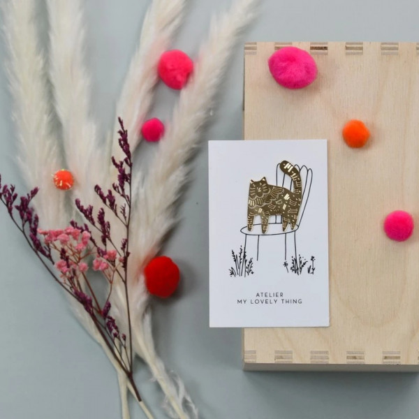 Pin's Lovely Cat en laiton — My Lovely Thing