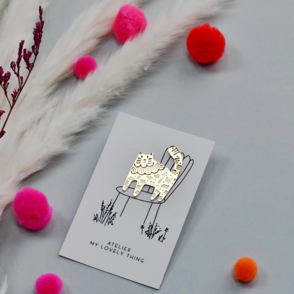 Pin's Lovely Cat en laiton — My Lovely Thing