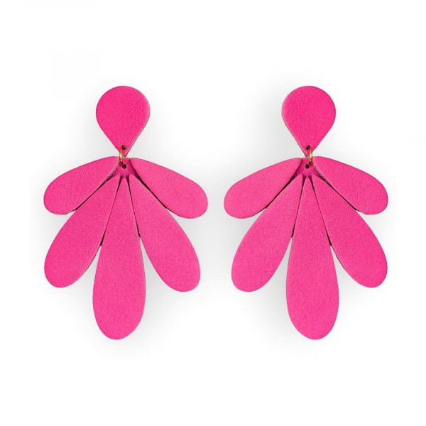 Boucles d'oreilles Brigitte rose Mattel - Demisel
