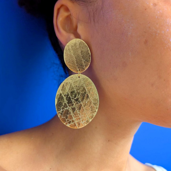 Boucles d'oreilles Alexander doré antique  - Demisel