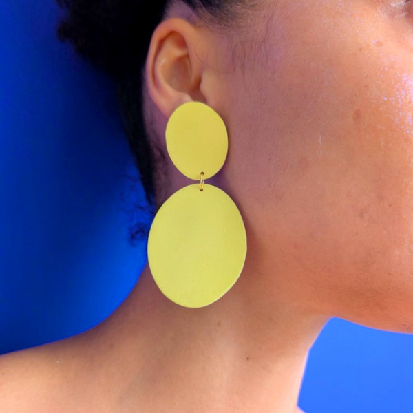 Boucles d'oreilles Alexander  jaune glossy   - Demisel