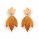 Boucles d'oreilles Flora orange métallisé   - Demisel