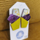 Boucles d'oreilles demeter jaune violet -  ô Sulis