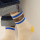 Chaussettes tennis Beige, rayé bleu et marron - Billybelt