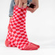 Chaussettes carreaux rouge et rose - Billybelt