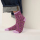Chaussettes léopard pailletées violet et jaune  - Billybelt