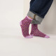 Chaussettes léopard pailletées violet et jaune  - Billybelt