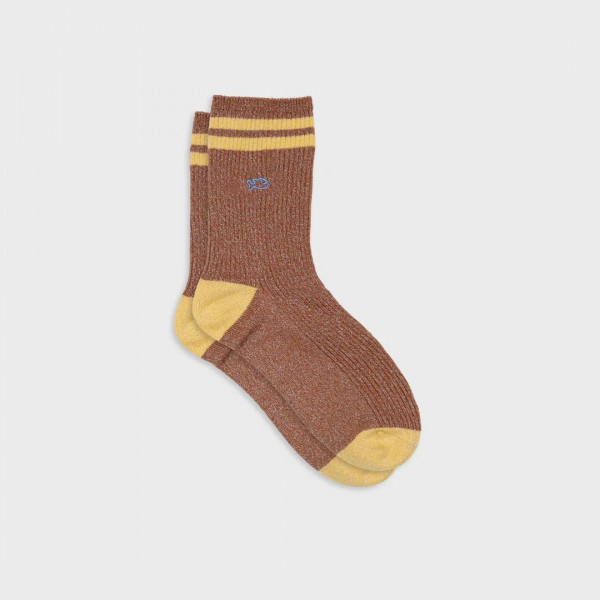 Chaussettes vintage pailletées marron - Billybelt