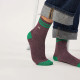 Chaussettes vintage pailletées bordeaux - Billybelt