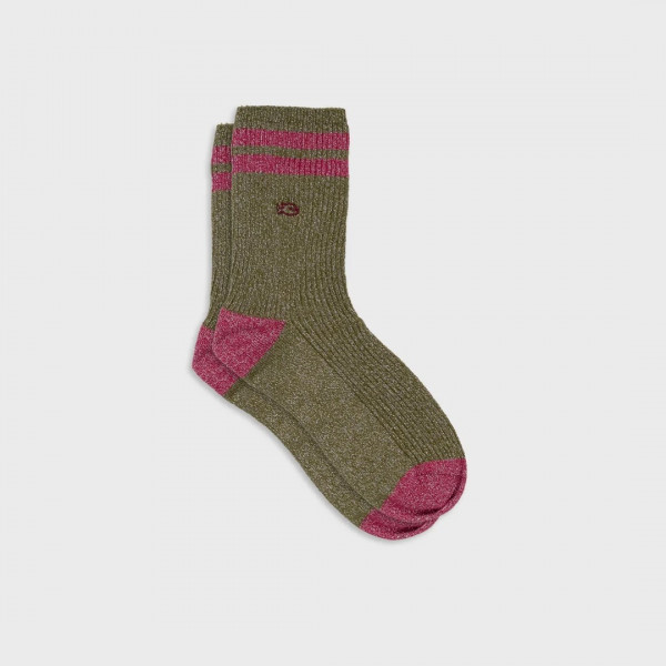 Chaussettes vintage pailletées kaki - Billybelt