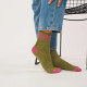 Chaussettes vintage pailletées kaki - Billybelt