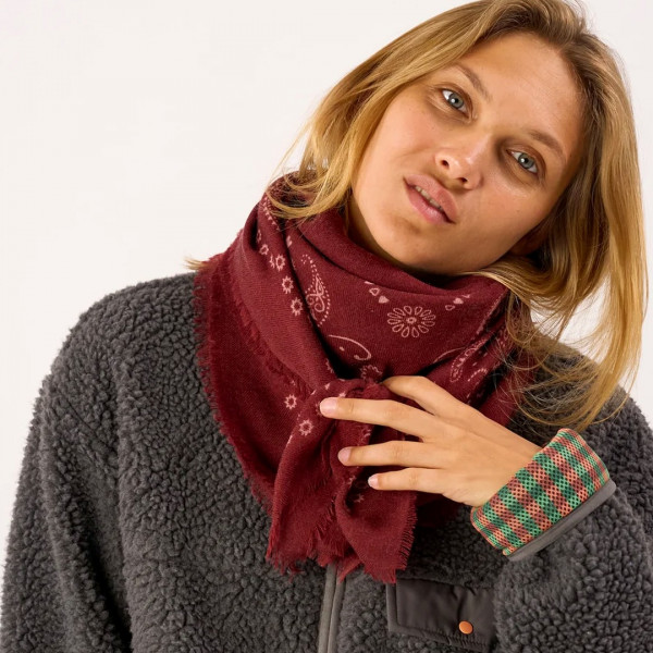 Foulard Laine Louise bordeaux - Billybelt