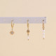 Trio boucles d'oreilles perles d'eau douce - Coquerico