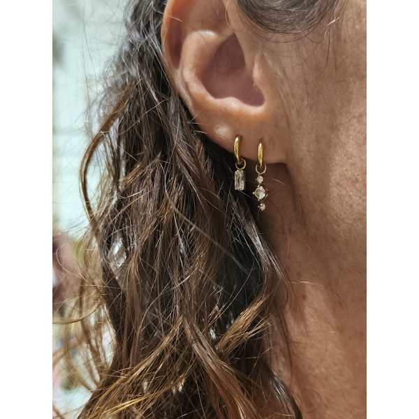Trio boucles d'oreilles strass - Coquerico