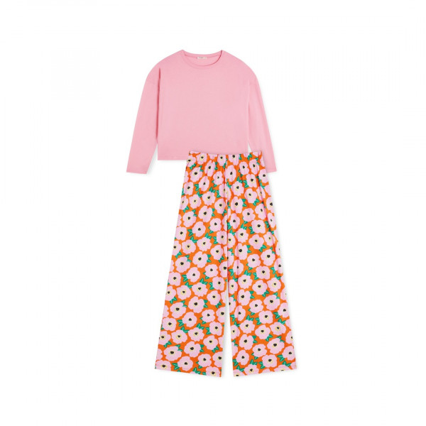 Pyjama manches longues Bougainvillier Orange   -We Are Jolies
