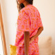 Pyjama short gaufré coton bio Pink Léo Fuchsia  - We Are Jolies