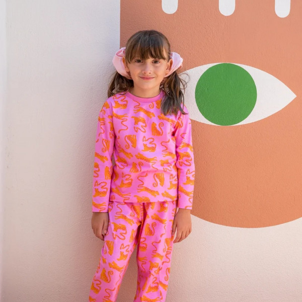 Pyjama enfant Pink Leo Fuchsia  - We Are Jolies