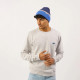 Bonnet en laine marine, bleu et beige - Billybelt