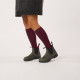 Chaussettes hautes côtelées bordeaux - Billybelt