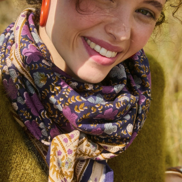 Foulard Ellis Cassis - Bellemme