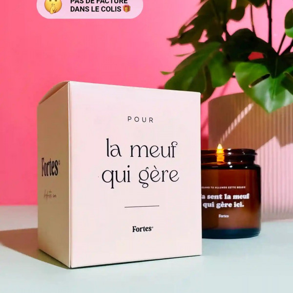 Petite bougie Tu gères meuf Lavande - Fortes